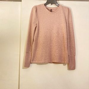 Massini Dusty Pink Balloon Sleeve Sweater Size Small